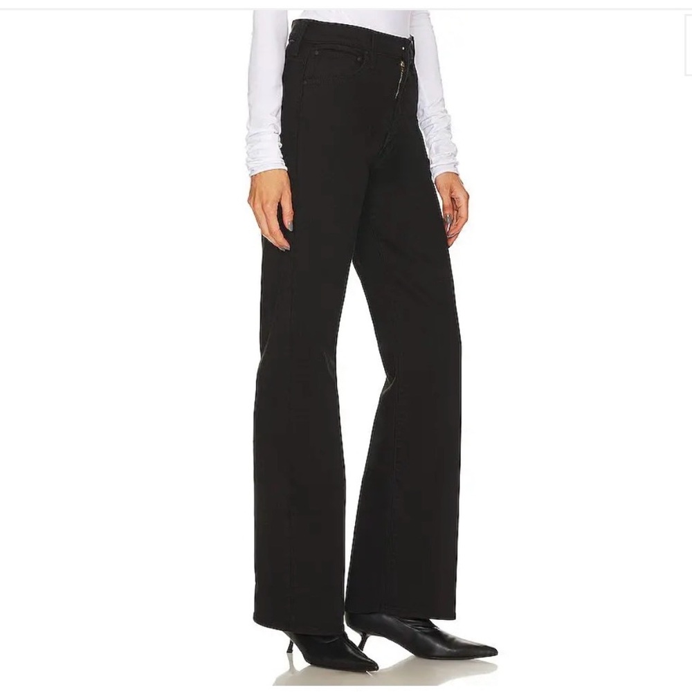 New MOTHER The Dodger Sneak Black Denim Jeans 24